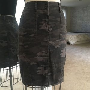 LOFT Camo Print Pencil Skirt